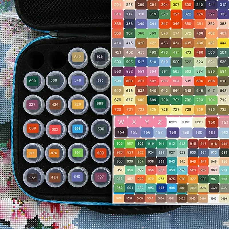 TTKK Set Label stiker, Stiker nomor warna, stiker Label kotak penyimpanan seni berlian