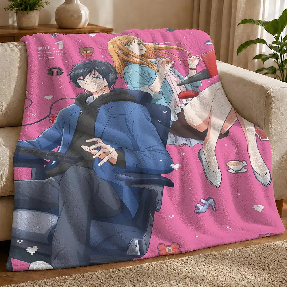 My Love Story With Yamada-kun At Lv999 Throw 1pc Flannel Blanket Soft Lightweight Warm Cozy For Bedroom Sofa Bed