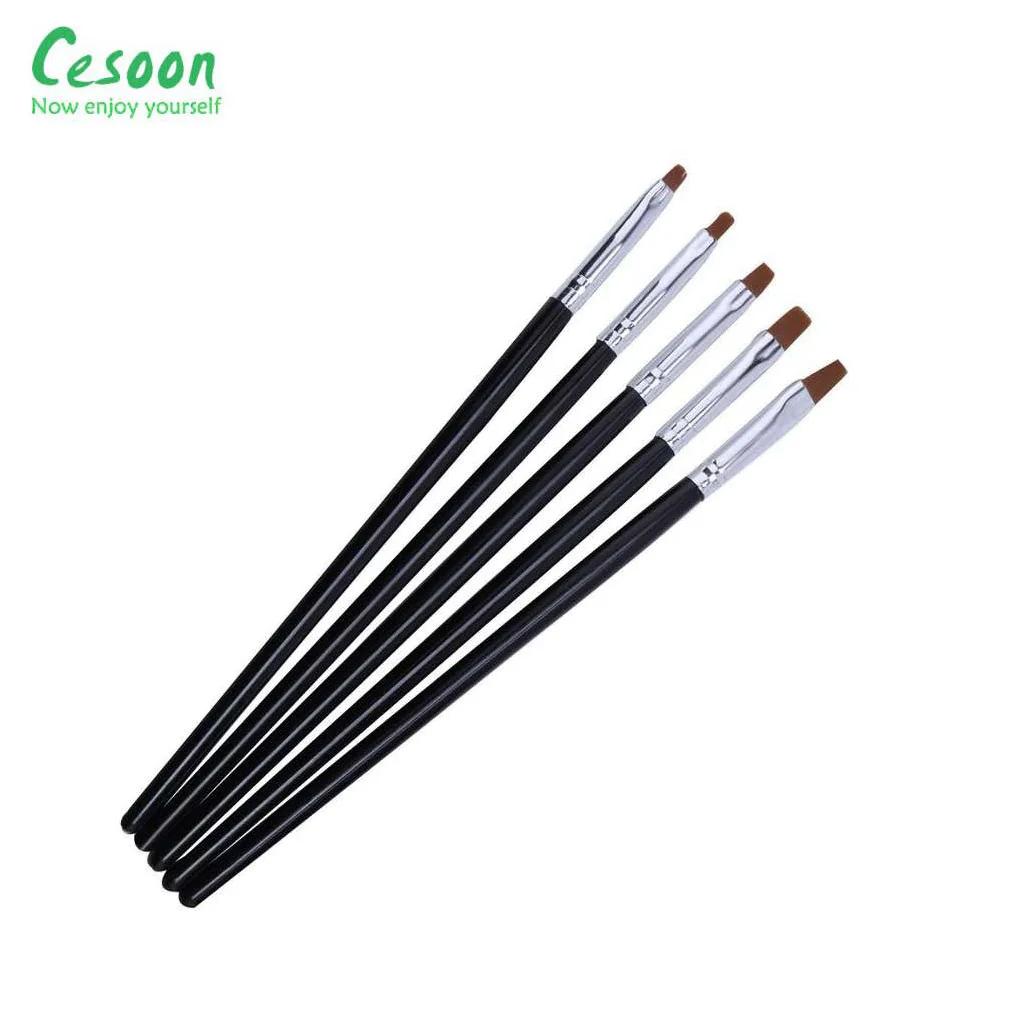 5 Pcs Dental Resin Brush Pens Shaping Silicone Adhesive Composite Porcelain Teeth Portable Whitening Care Dentistry Lab Tools