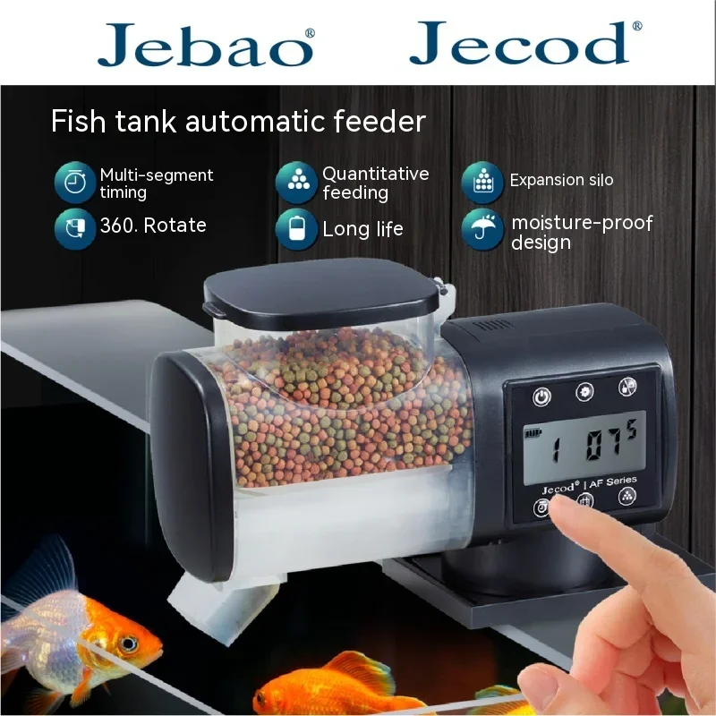 Jebao Jecod New Aquarium Fish Tank Feeder Intelligent Automatic Feeder Digital Timing Wifi Wireless Remote Control Fish Feeding