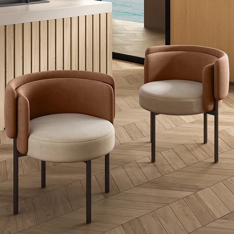 Custom Italian Light Luxury Coffee Commercial Reclining Chairs Home Living Room Furniture Dining Chair