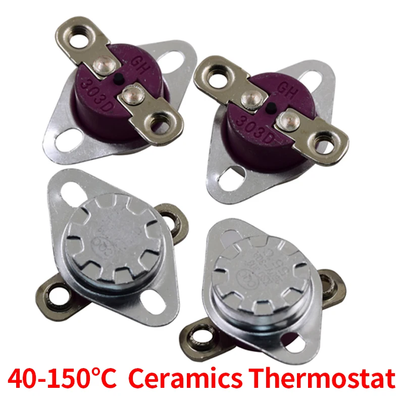 1/5/10PCS KSD303 30A250V 40C-150C Ceramic KSD301 Normally Closed Temperature Switch Thermostat 40 50 60 70 80 90 100 120 140 150