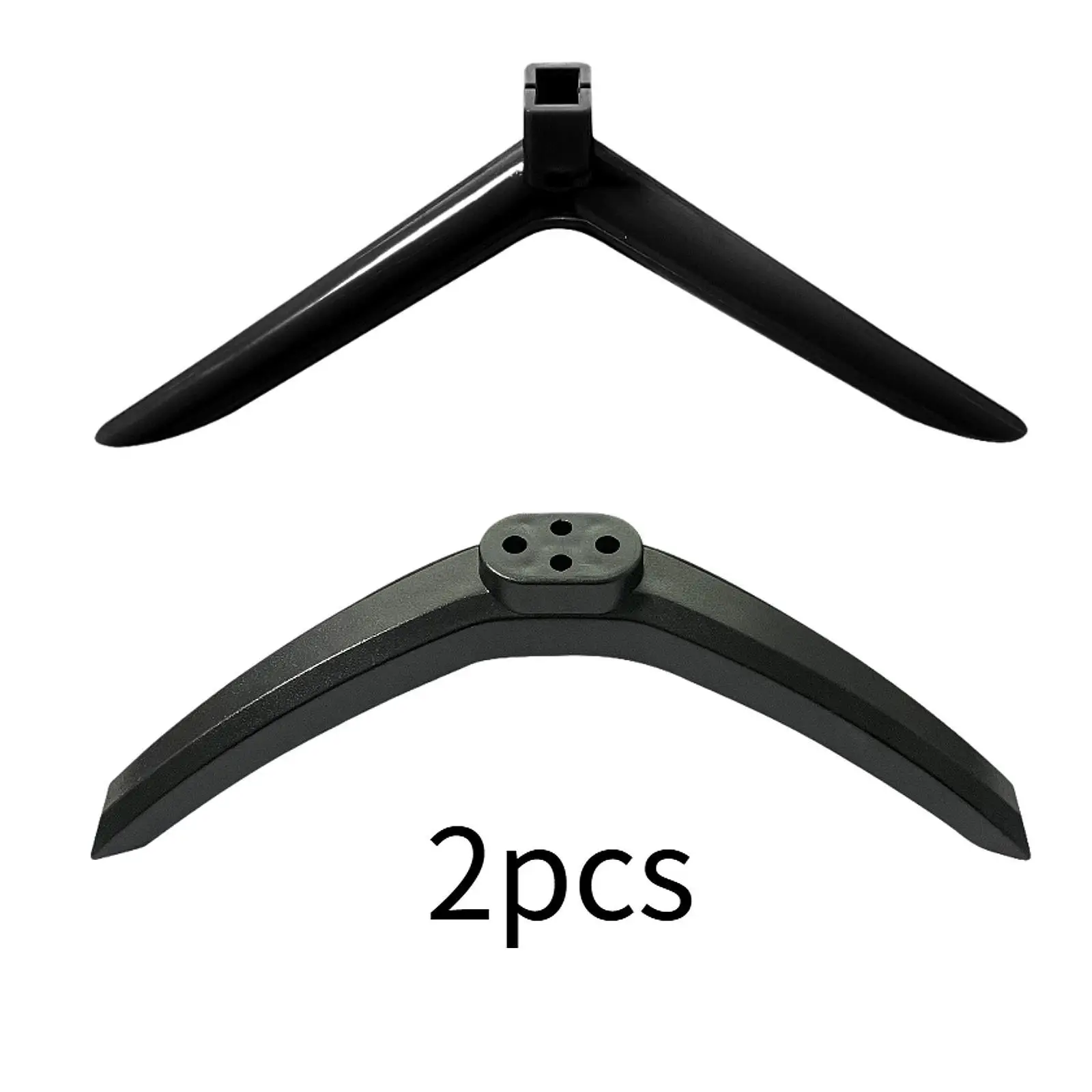 2x Desktop TV Stand Legs Anti-slip 24in/43in Lightweight Easy Installation with Screws TV Pedestal Base Replacement for Home Use
