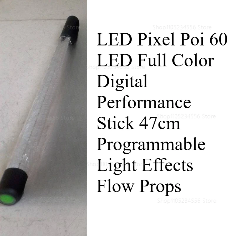 

LED Pixel Poi 60 LED Full Color Digital Performance Stick 47cm Programmable Light Effects Flow Props