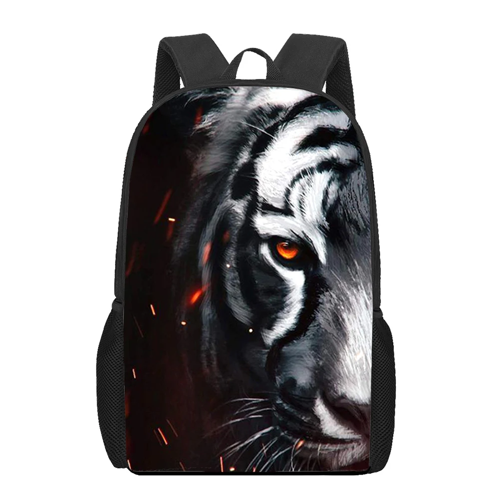 Mochilas creativas con patrón de tigre para niñas, niños, estudiantes, bolsa de libros, mochila de hombro para adolescentes, mochila de viaje