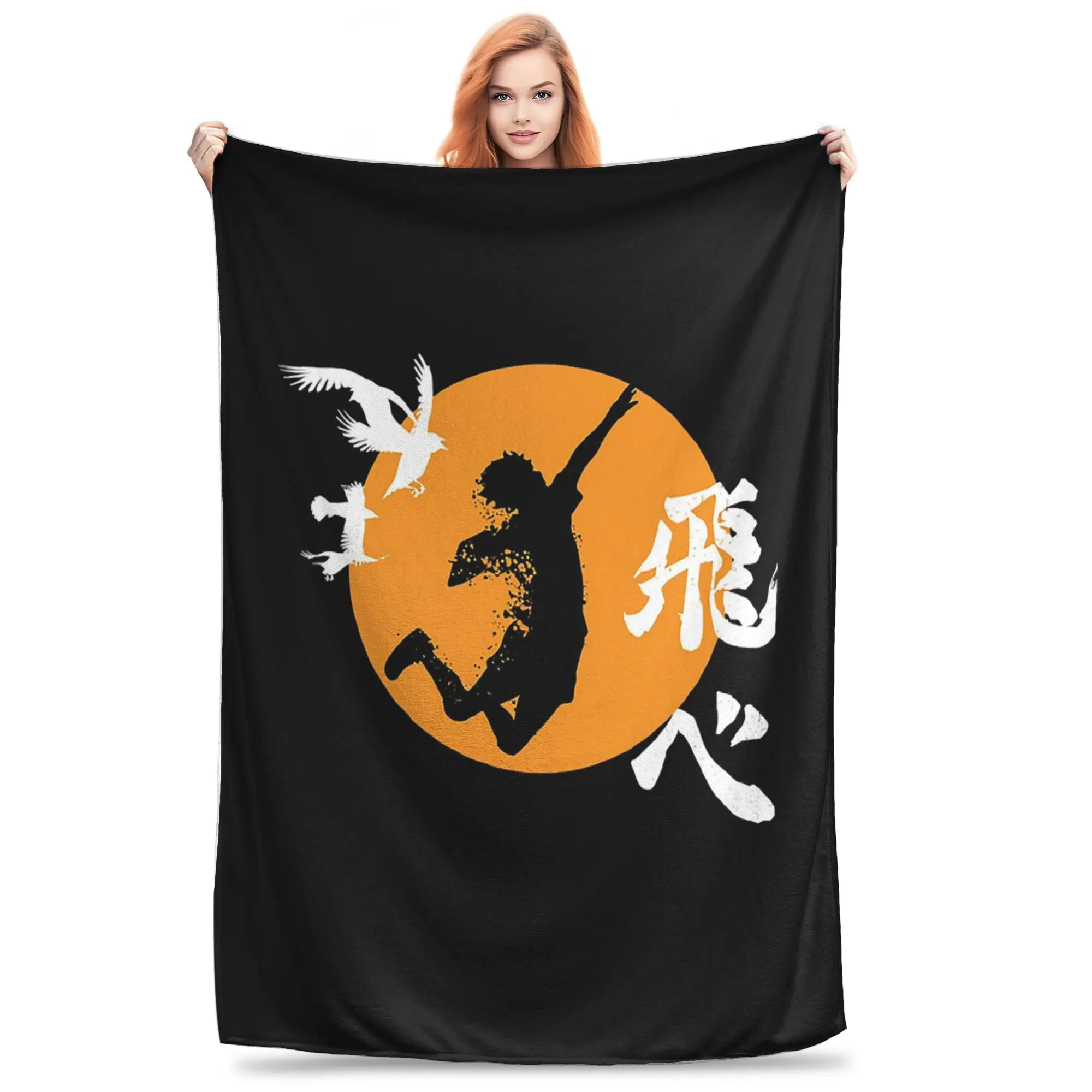 

Фланелевое одеяло Haikyuu Karasuno Fly High Манга Аниме Теплые плюшевые одеяла Мягкое постельное белье для кровати Гостиная Домашний диван