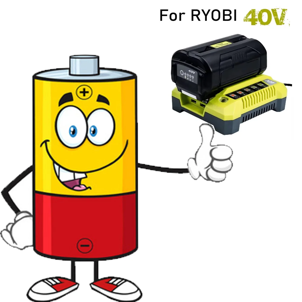 

For Ryobi OP4050 OP4026 OP4030 OP4040 OP4060A OP40201 OP40301 10Ah Li-ion Battery 40V Cordless Power Tool Replacement Battery