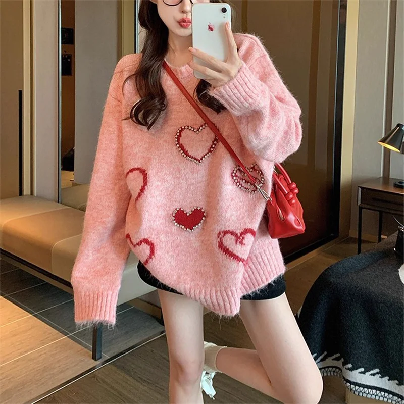 الخريف الشتاء المرأة محبوك سترة غير بالمنز الراقية أعلى جولة Ne Long Sve العادية رقيقة طاقم Ne سترة