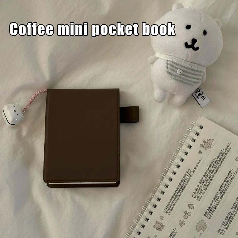 New·Brown Pocket Book Japanese Style Ins Niche Simple Portable Mini Notebook Diary·