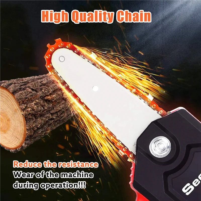 6Pcs 4-Inch 1/4Inch Guide Saw Chain Mini Chainsaw Chain For 4 Inch Cordless Electric Protable Battery Handheld Chainsaw
