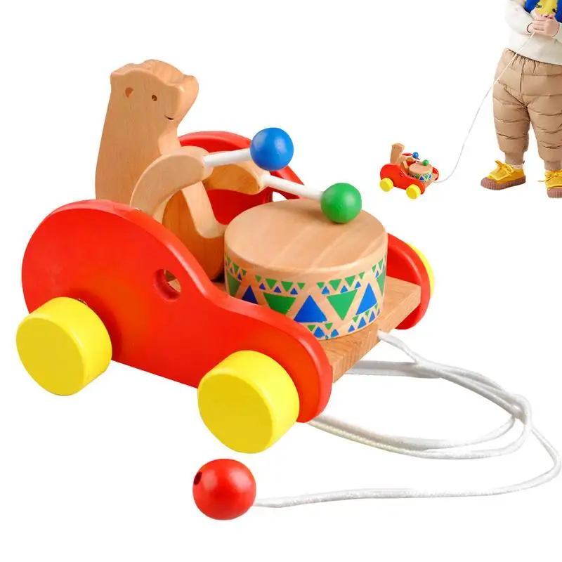 

Grasping Race Car for Boys Drum Design Toy Car Push & Pull Toys Race Car Safe Rounded Edges for Indoor Outdoor Kindergarten