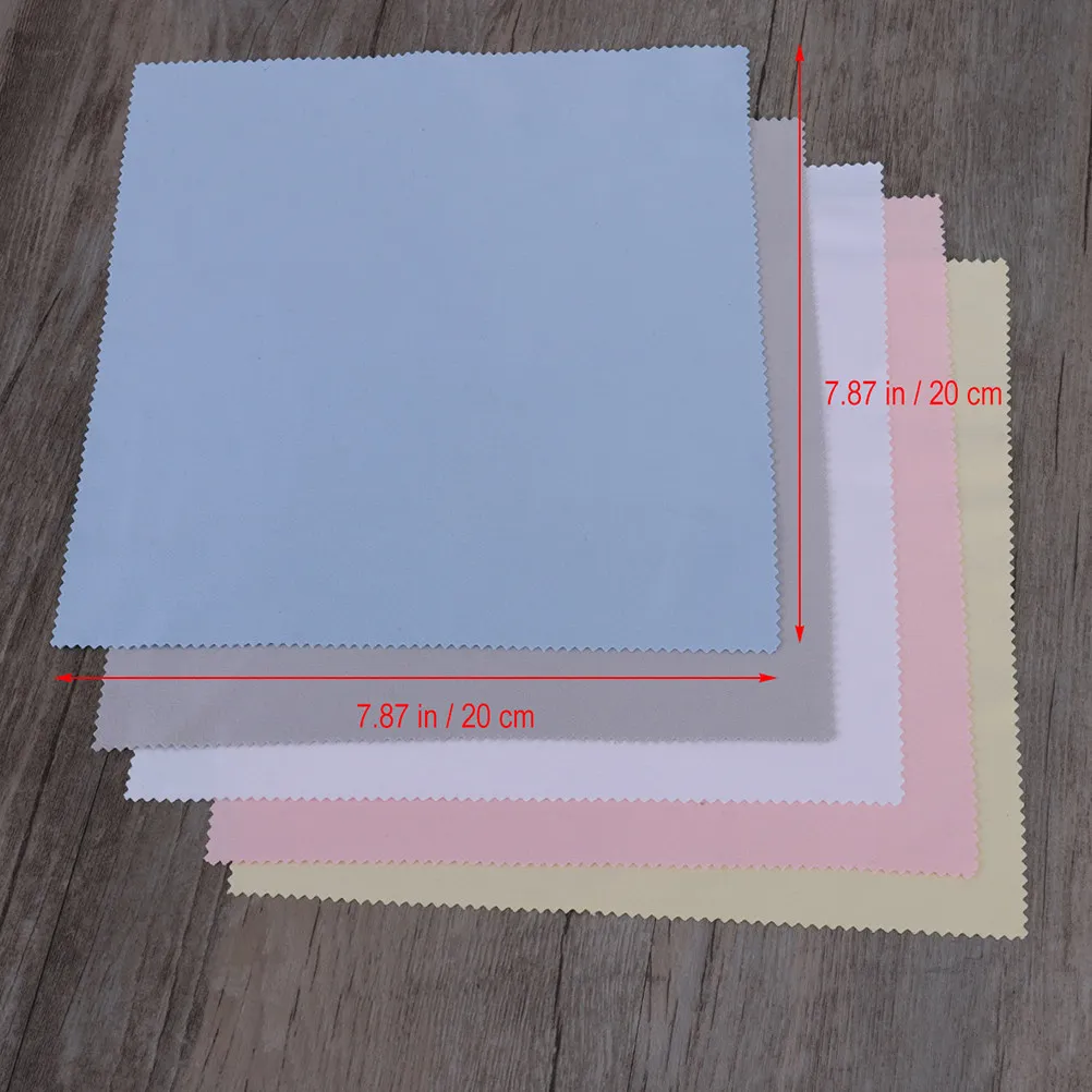 12Pcs Microfiber Cleaning Cloths 20x20cm Lint Free Soft Reusable Quick Dry for Eyeglasses Sunglasses Camera Lens Screens Jewelry