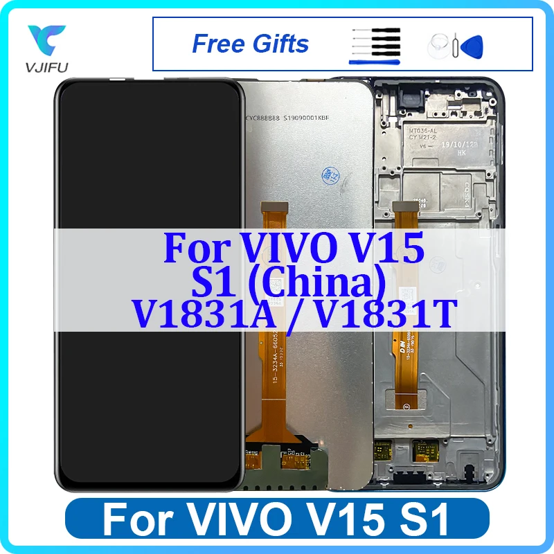 

LCD For VIVO V15 1819 Display S1 V1831A V1831T Touch Screen Digitizer LCD Assembly Replacement With Frame Repair 100% Tested