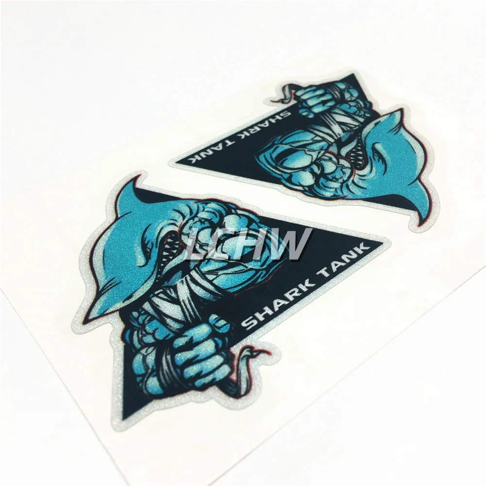 

1 Pair Shark Tank Power Car Stickers Auto Body Window Decals Sponsor Modified Tape Motor Racing Graphics