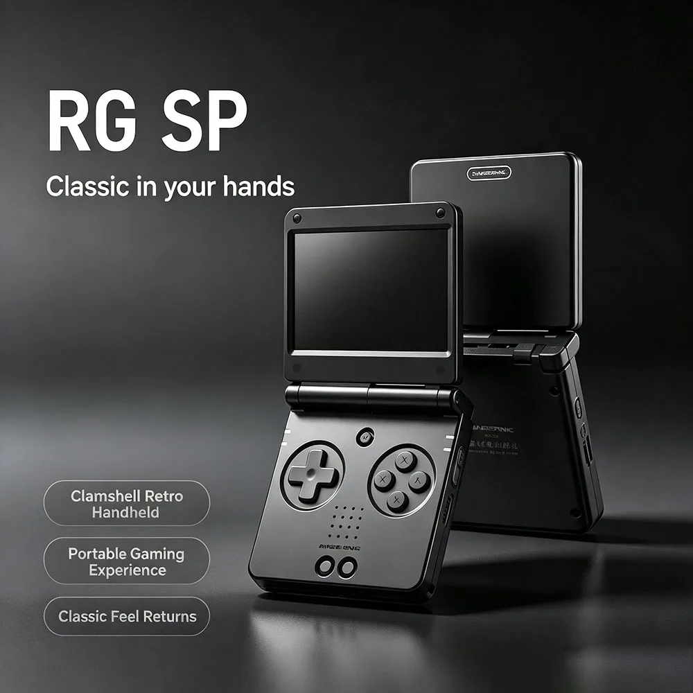 Anbernic RGSP Flip Classic Handheld Game Console 3.4'' IPS Linux 64-bit 3300mAh Retro Gaming Player Wifi HD-Connect To TV RG SP