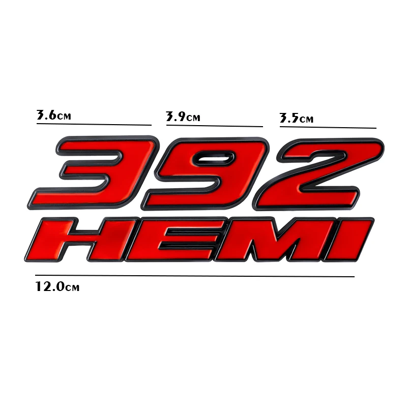 ملصقات معدنية ثلاثية الأبعاد صندوق السيارة 392 345 HEMI شعار شارة ل دودج تشالينجر شاحن رام عيار رحلة قافلة كرايسلر دارت