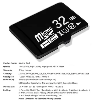 50 ks TF karta Class10 128GB vlastní LOGO 256GB karta 32GB 64GB 16G SD karta 8G 4GB 2GB flash paměťová karta pro digitální zařízení 10 nejlepší prodej 2GB SD karta - №7