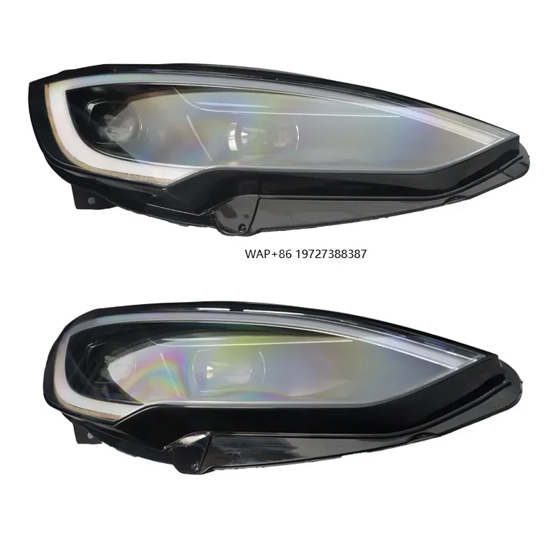 Upgrade Matrix LED Headlights for Model S 2016-2024 White 6000K Bulbs Direct Fit for Front Bumper New Condition