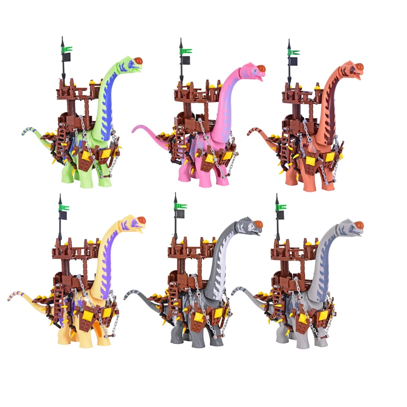 

Jurassic Dinosaur World Titanosaurus Mount Castle Structure DIY Assembly Set Creative Play Model Dinosauios Park figures Toys