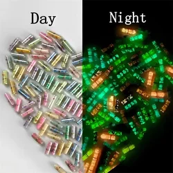 52/100PCS Luminous Capsule Letter Wedding Party Favors Transparent In Bottles Capsules Message Pill Roll Paper Valentine Gifts