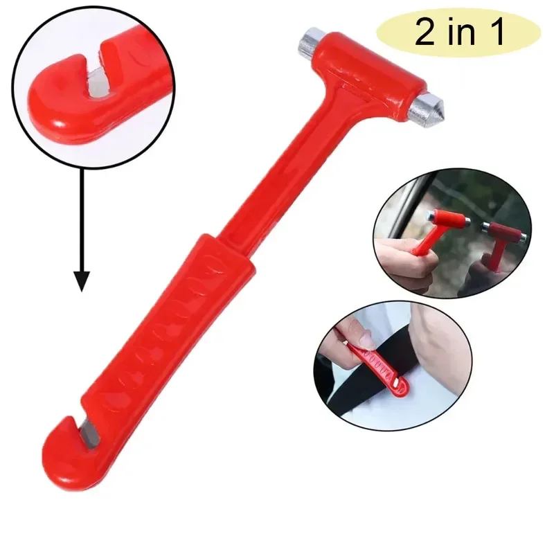 1-2PCS Car Buses Trucks Window Breaking Hammer Emergency Escape Safety Hammer Glass Breaker Seat Belt Cutter Tools