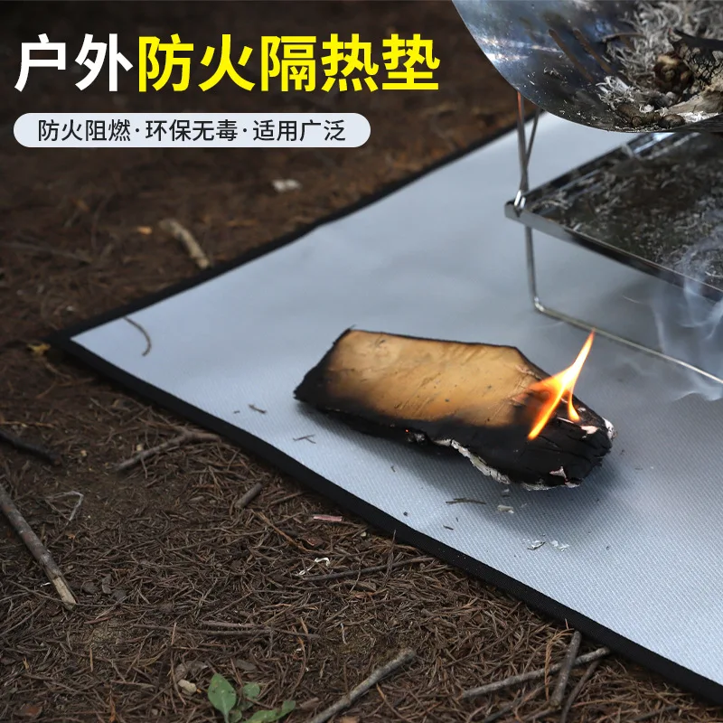 

Outdoor high temperature resistant fire mat flame retardant silicone cloth camping picnic barbecue mats partition