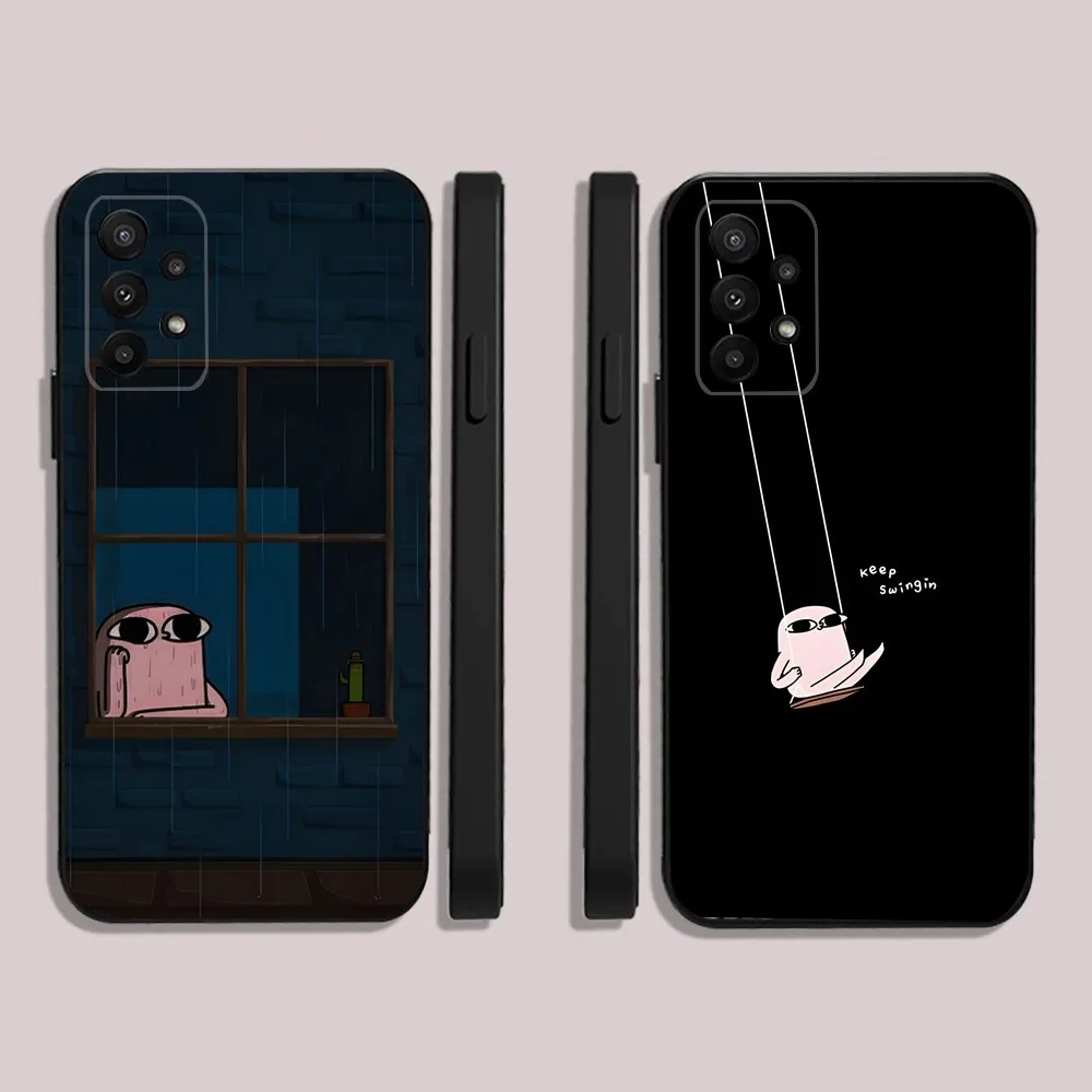 Ketnipz Cute  Phone Case For Samsung S24,23,22,30,21,10,9,Ultra,Plus,Lite,FE,5G Black Soft Case