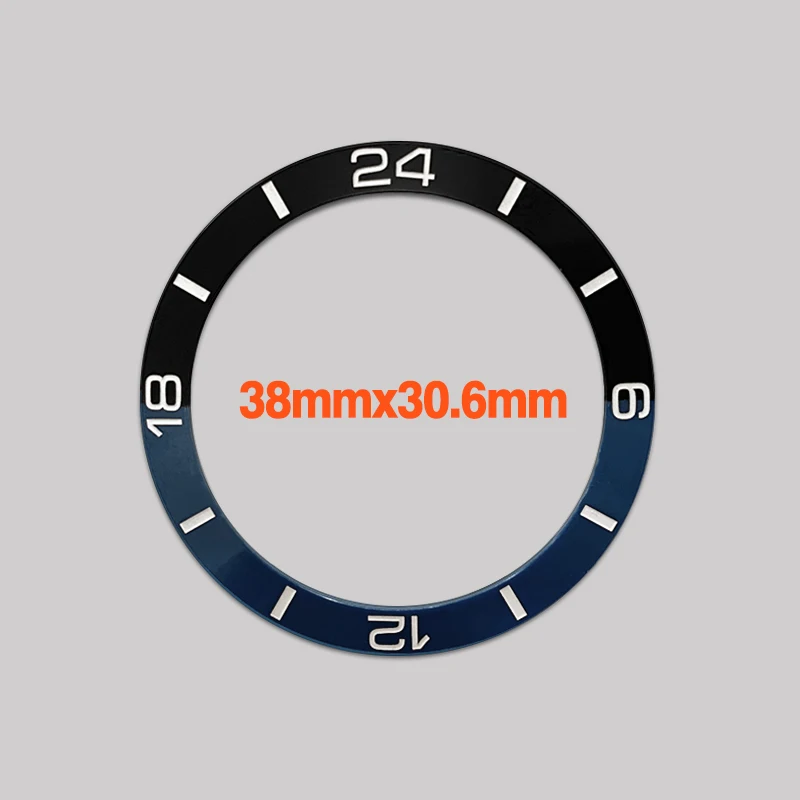 38Mm Keramische Bezel Insert 24 Uur Bezel Ring Geschikt Voor Sub Gmt Skx007 Srpd Horloge Case Gebogen Keramische Bezel Ring Reserveonderdelen