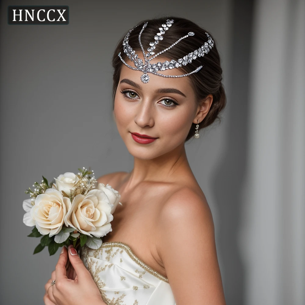 HNCCX Bridal Forehead Accessories Rhinestone Headpiece Wedding Hair Decoration Bride Headwear Crystal Headdress For Party CP669