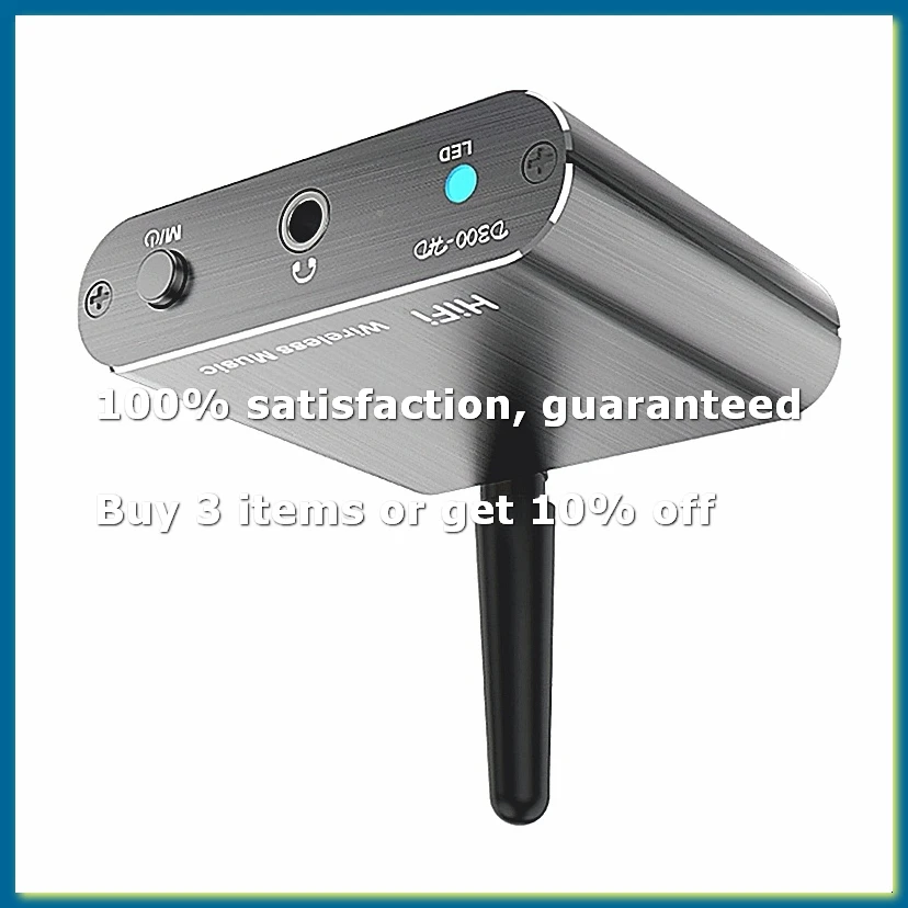 ●D300 Wireless Receiver -HD BT 5.2 HiFi Stereo Audio Adapter Support Coaxial Optical Fiber for Headphone TV Amplifier