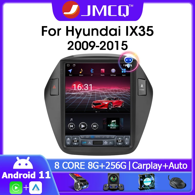 

JMCQ 9.7" Android 11 Car Radio For Hyundai Tucson 2 LM IX35 2009-2015 Multimidia Player GPS Carplay Stereo 4G+WIFI Head Unit