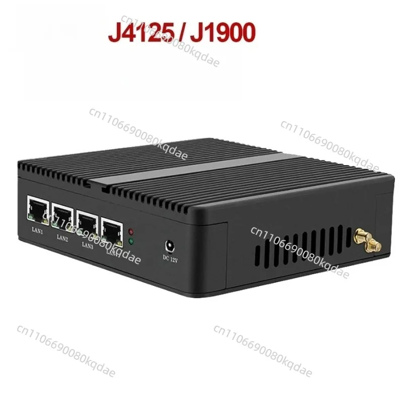 Fan‑Less Embedded Mainboard Unit, J1900 J4125 Quad‑Core,4 Gigabit LAN, OpenWrt Linux‑Supported Network Accessory