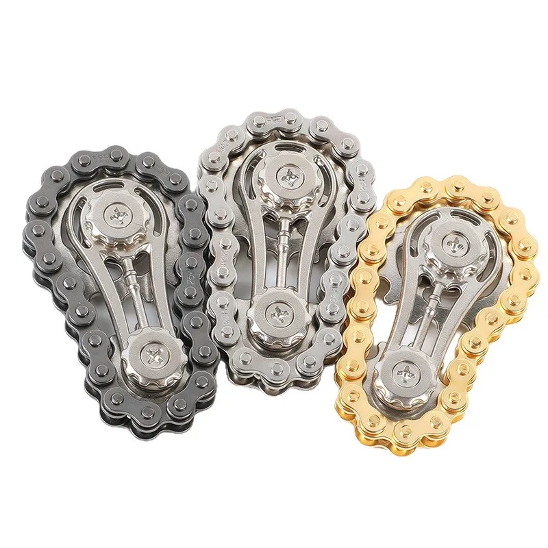 سلسلة الأسنان الميكانيكية دولاب الموازنة تململ سبينر ضد الإجهاد القلق المعادن الدراجة سلاسل سبينر EDC لعب للأطفال الكبار لعبة اليد