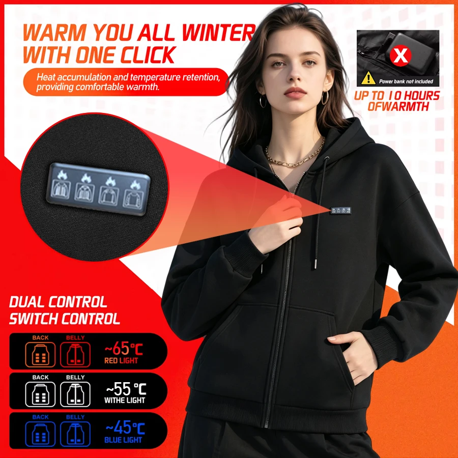 Sudadera con capucha unisex co - Women'S Fashion Zip Hoodie reseña y precio