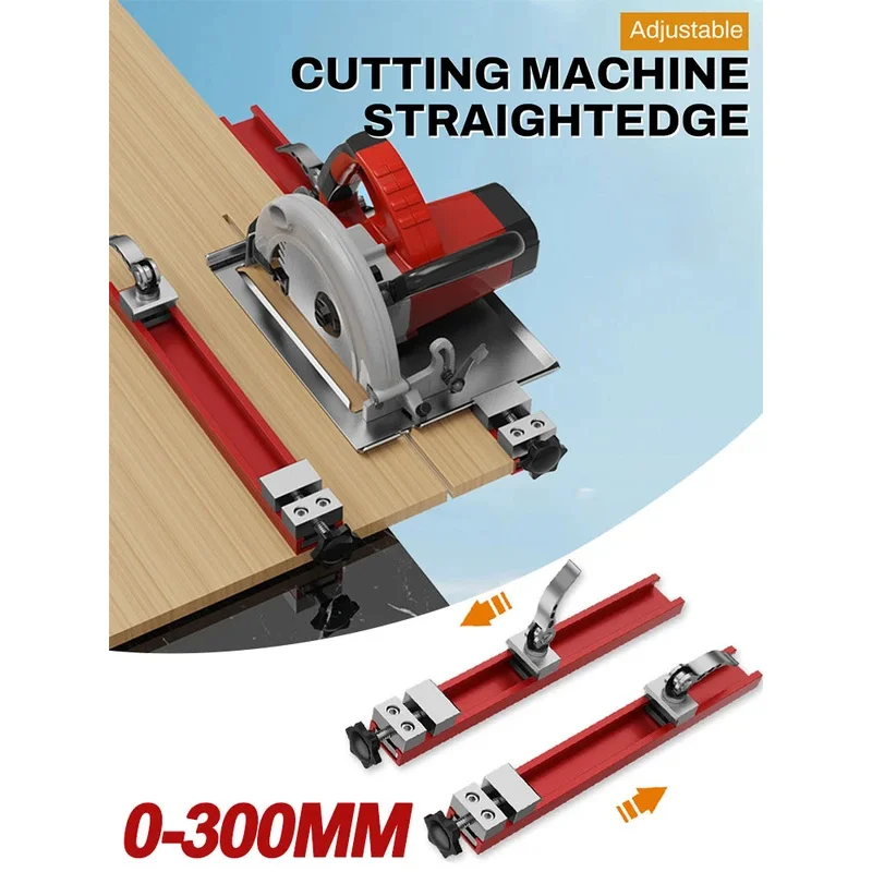 

Adjustable Cutting Machine Base Guide Rail 240mm 360mm ABS Circular Saw GuidePositioning Clamp 2-Way Reverse Buckle Woodworking