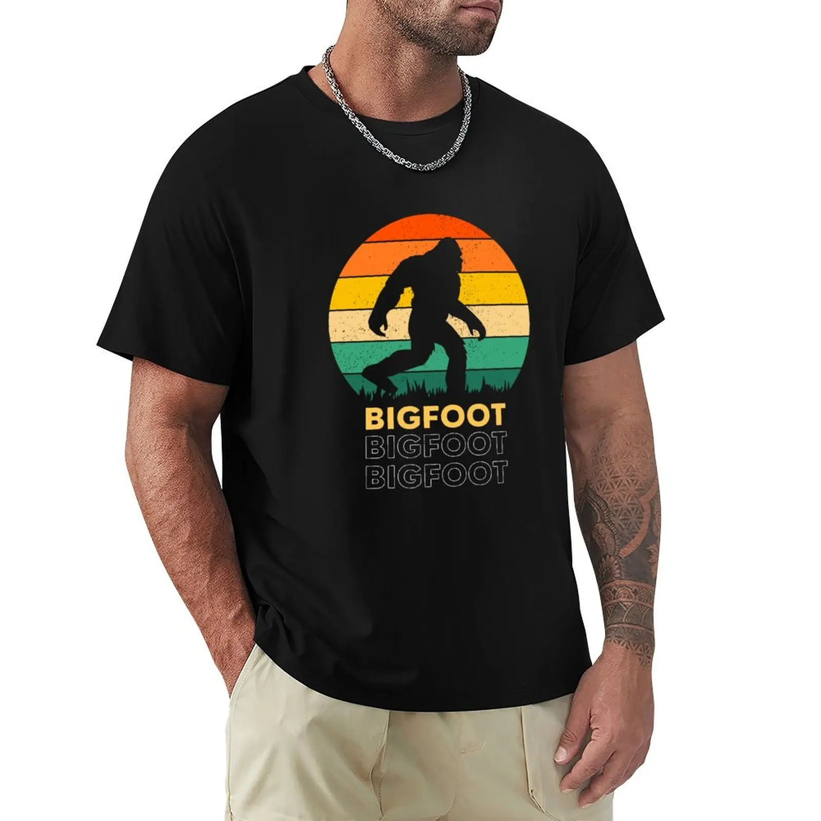 

Bigfoot Black Background T-Shirt Clothing blue lock street wear Man t-shirt men t shirt