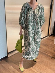 Floral Long Dress Woman Clothing Y2k 2024 Fashion Spring Summer Korean Style Vintage Party Elegant Luxury Evening Beach New Robe