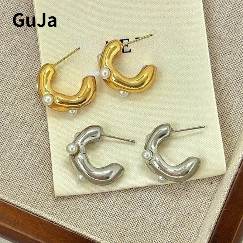 

Fashion Jewelry Luxury Temperament Metal Irregular Earrings For Women Party Gifts Simply Design Ear Accessories Hot Selling