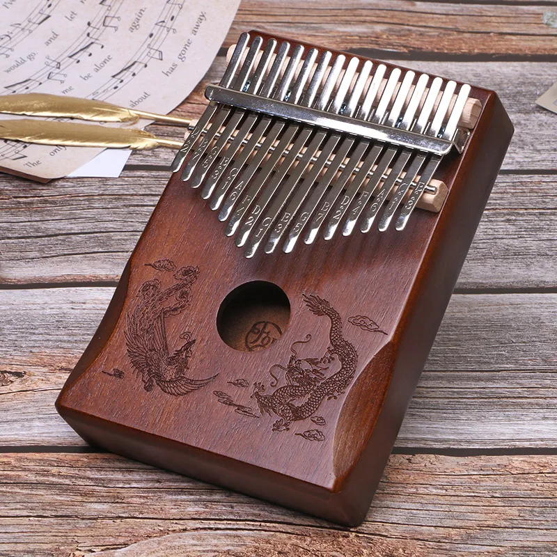 Professional17 Keys Thumb Piano Calimba Tuned and Shipped Portable Kalimba Beginner\'s Malimba Birthday Festival Gift