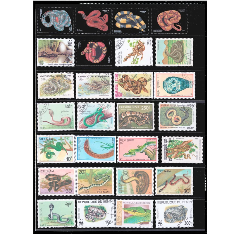 Topic Reptiles All Different Unused Postage Stamps With  Post Mark In Good Condition For Collection