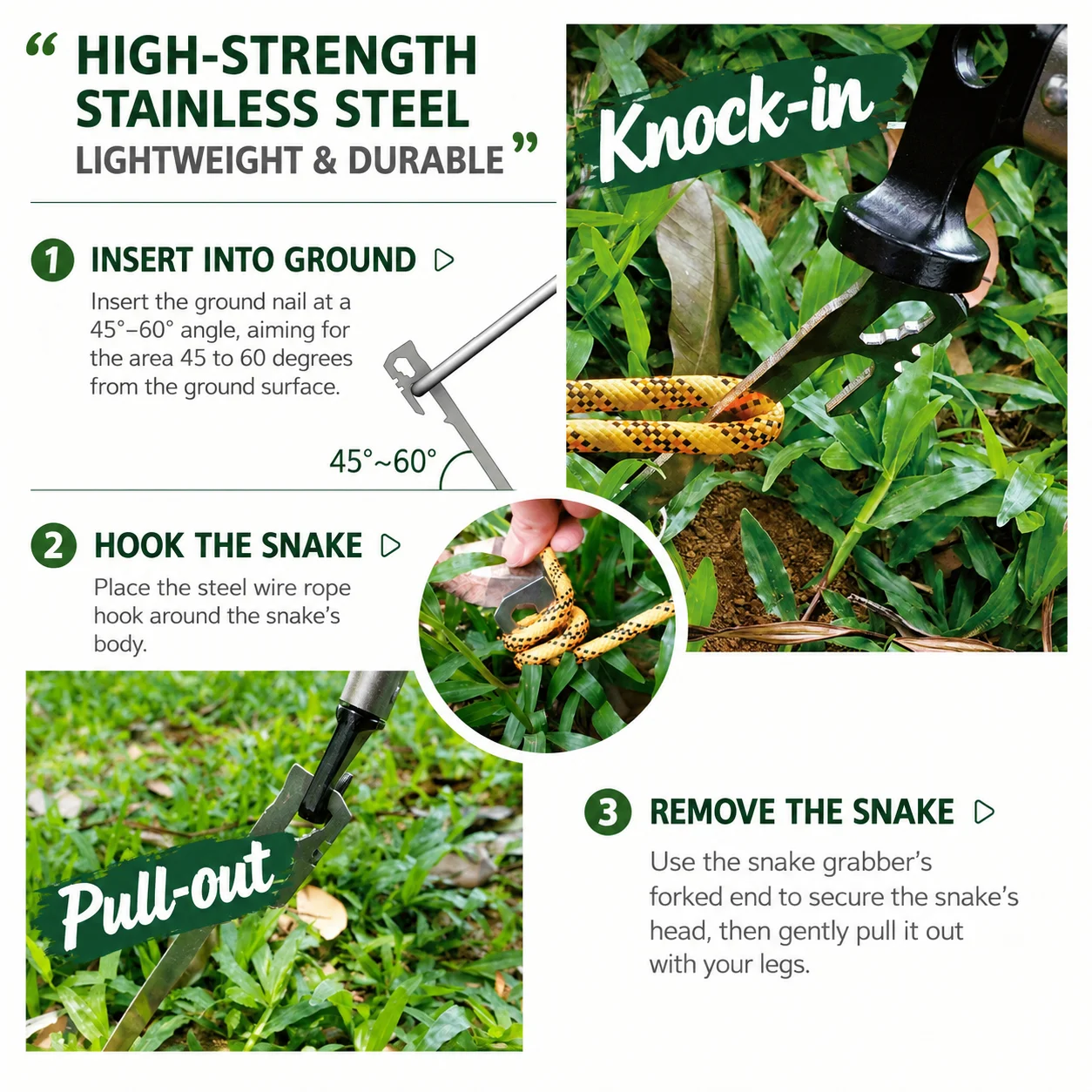 Stainless Steel Tent Pegs, Canopy Fixing Stakes, Extended and Thickened, High Hardness, for Mountaineering and Camping, 28cm Tent Pegs