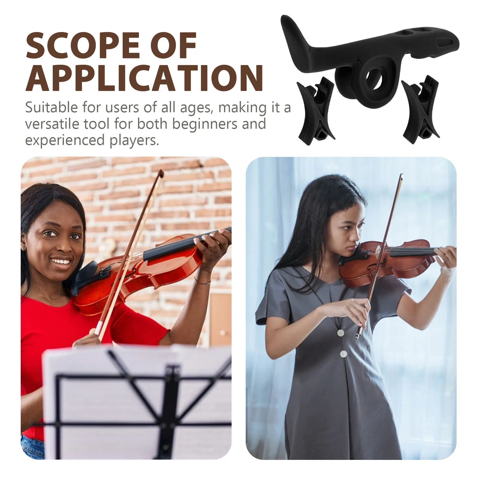 Bow for ’s Violin Rubber Posture Correction Buddy Cello Case Holder Corrector
