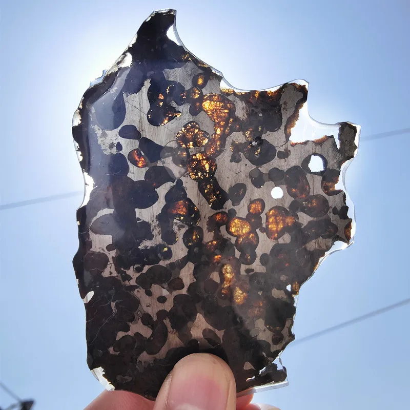The Best Olive Meteorite Slice 42.3g Serico Kenya Olive Meteorite Specimen Natural Meteorite Material Ornament