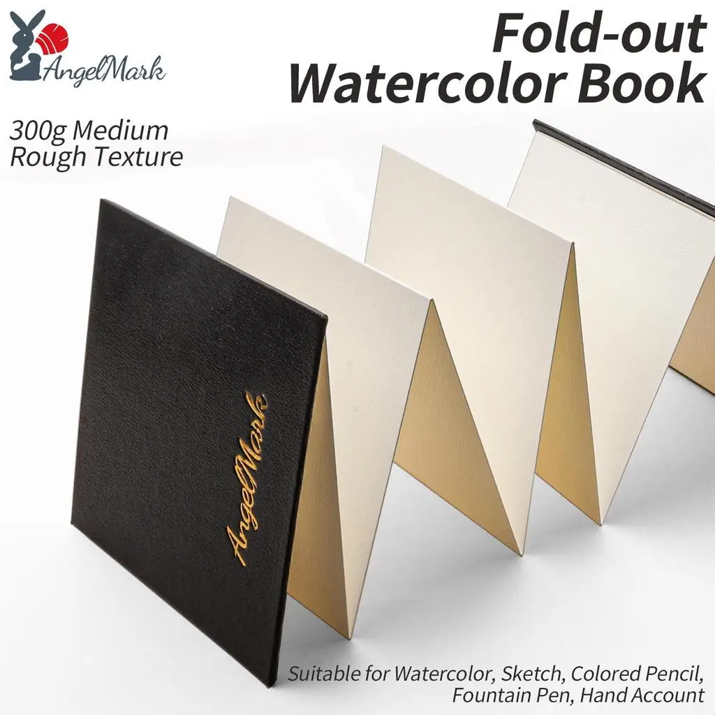 Foldable Watercolor Book Fold-out Water Color Pad  300GSM Watercolor Paper Painting For Student Artist Draw Art Supplies