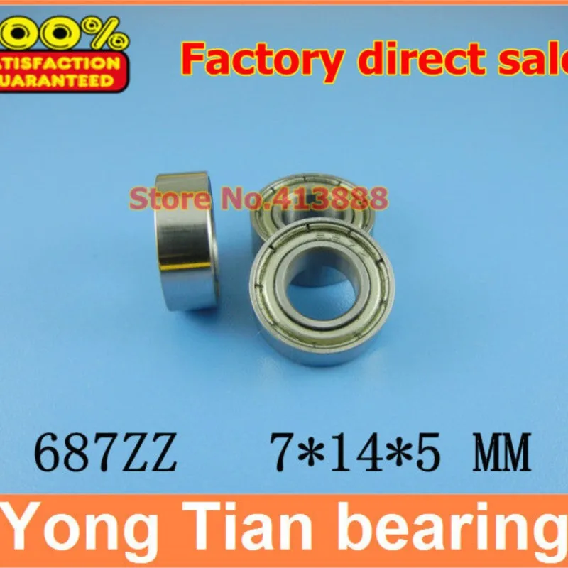 NBZH bearing(1pcs) Thin Wall Deep Groove Ball Bearing 687ZZ 687-2RS  S687ZZ S687-2RS 7*14*5 Mm