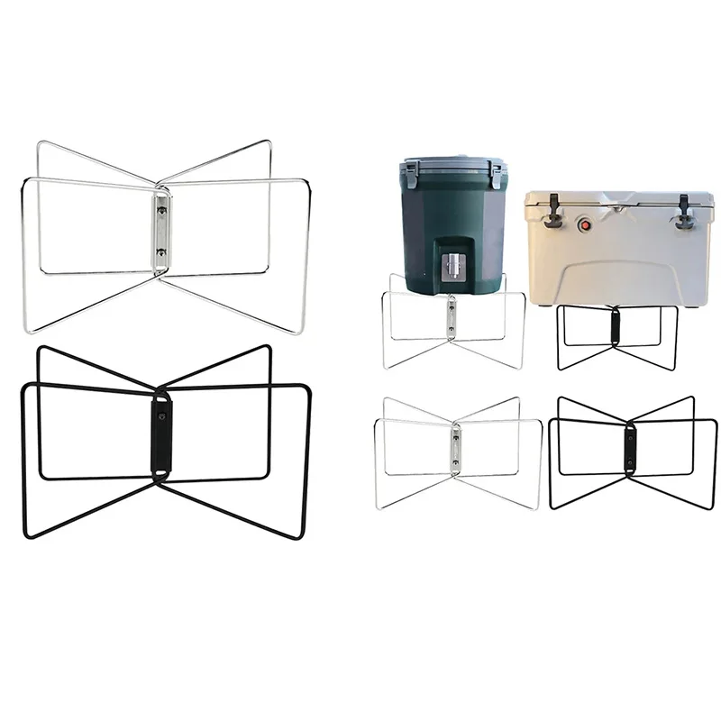قاعدة مسطحة قابلة للطي لمدة 3 ثوانٍ |   حامل تخزين من الفولاذ المقاوم للصدأ |   للعتاد والطعام في الهواء الطلق