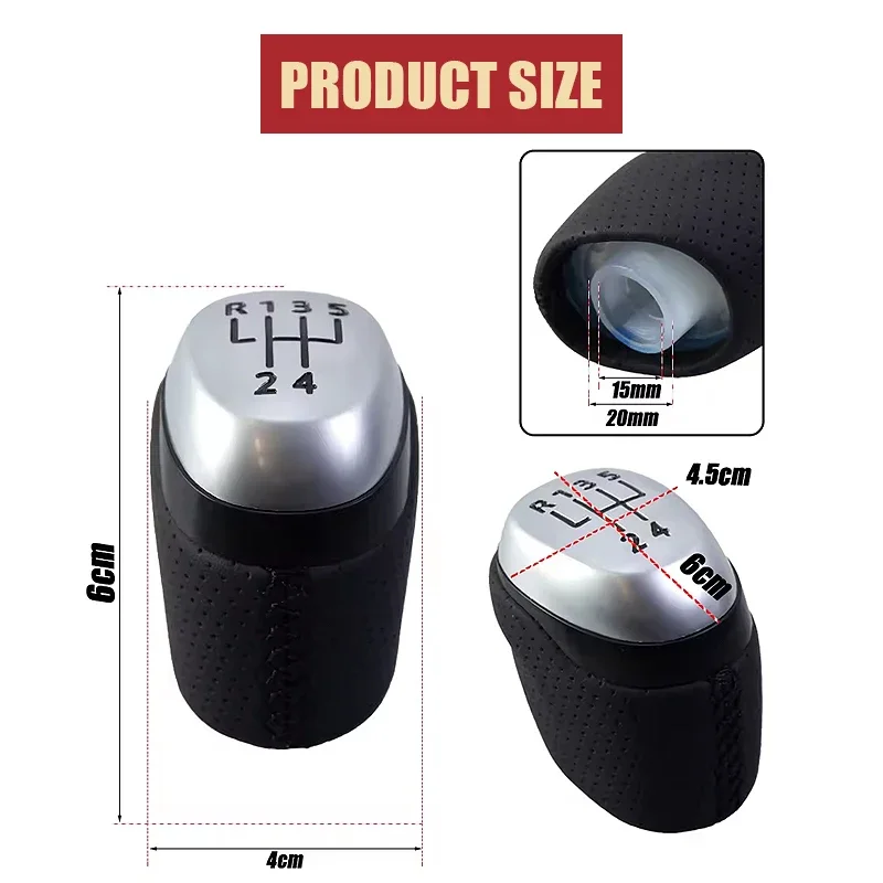 5/6 Speed Shifter Lever Stick Handball 328654845R Car Gear Shift Knob for Renault Megane MK4 Kadjar Talisman 2015-2022