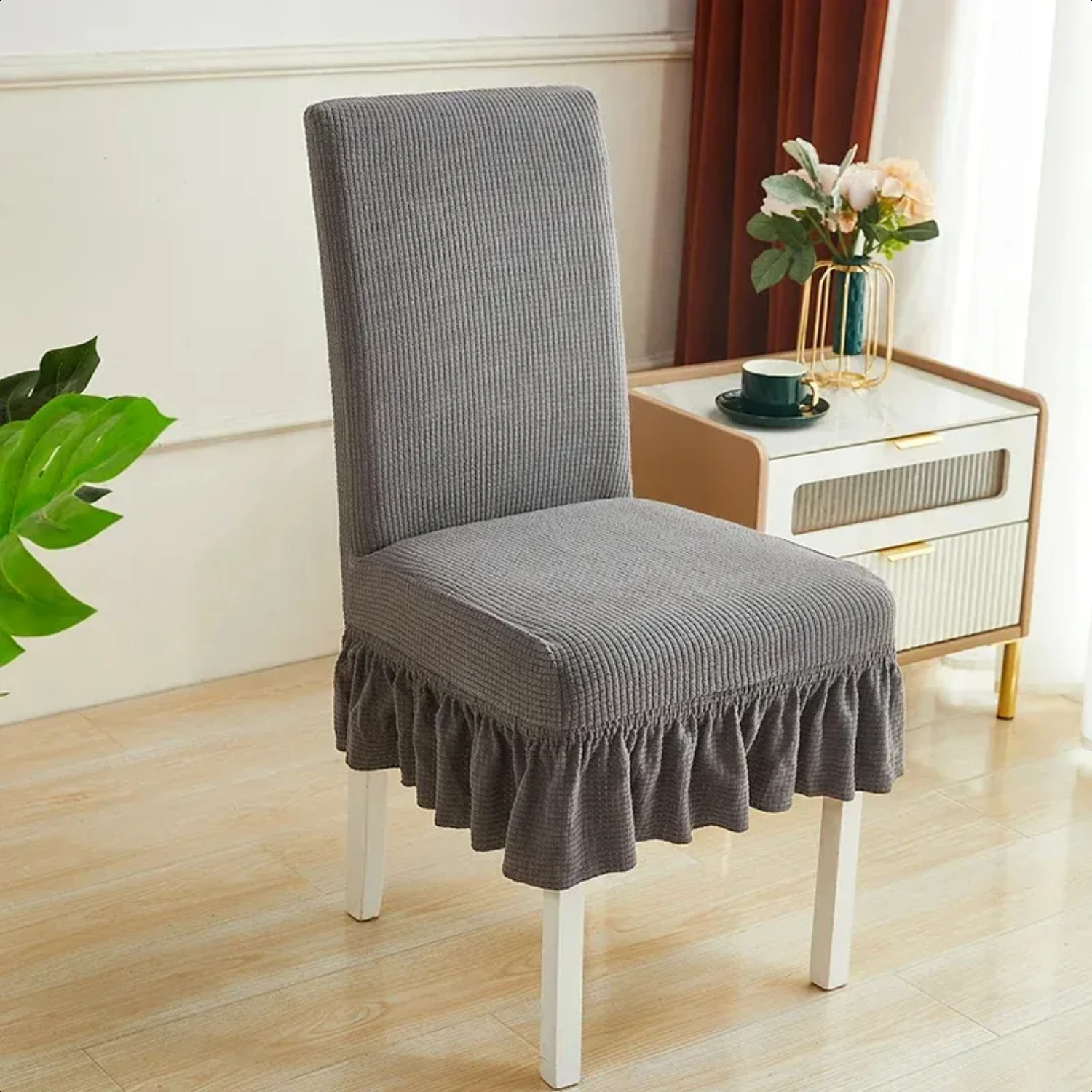 Luxurious Thickened Ultimate Jacquard Spandex Dining Room Chair Cover for Maximum Protection - Perfect for Lavish Banquets, Soph