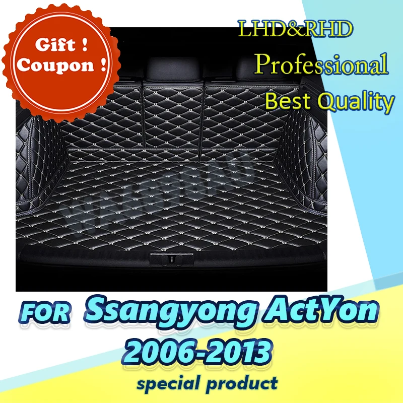 Custom High Quality Car Trunk Mat For Ssangyong ActYon 2006 2007 2008 2009 2010 2011 2012 2013 3D Interior Accessories Carpet