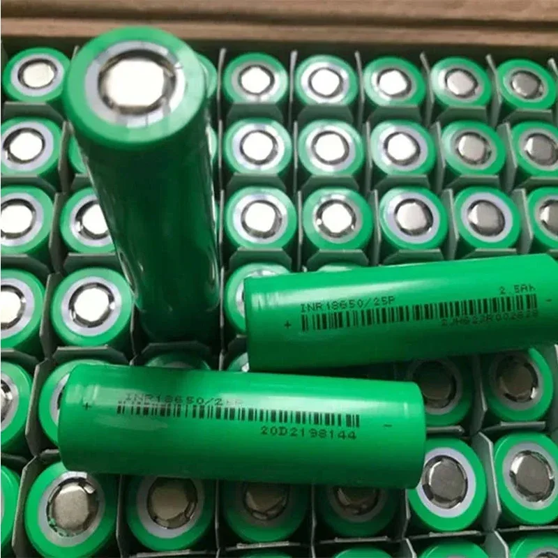 1-50 قطعة الأصلي عشية 25P INR 18650 2500mAh 30A 3.6V بطارية عالية الجودة 18650-25P بطارية ليثيوم قابلة للشحن لحزمة البطارية